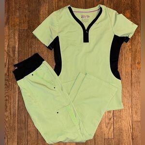 Healing Hands Green Scrub Set